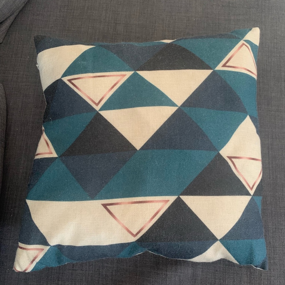 4 throw pillow covers teal boho couch arrow mountain home decor casual matching - Picture 3 of 9
